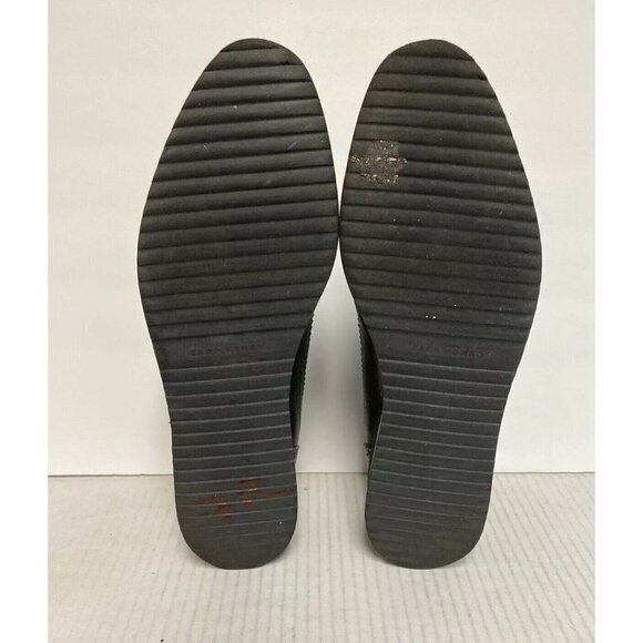 Zara Silver Metallic Platform Oxfords Women's Size 8 Statement Shoe - Picture 8 of 9